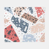 Terrazzo floor marble seamless hand drawn pattern  fleecedecke (Vorderseite (Horizontal))