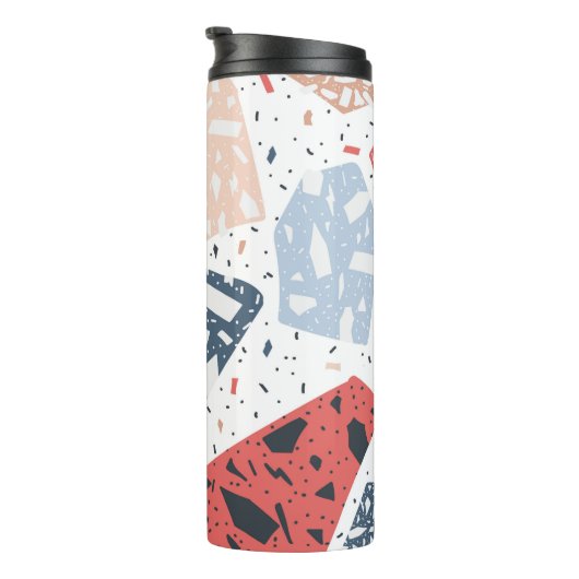 Terrazzo floor marble seamless hand drawn pattern thermosbecher (Nach rechts gedreht)