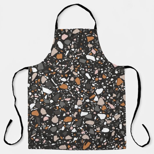 Terrazzo flooring seamless pattern in dark colors. schürze (Vorderseite)