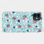 Terrazzo Funny Geometric Muster mit Augen Case-Mate iPhone Hülle (Rückseite (Horizontal))