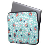 Terrazzo Funny Geometric Muster mit Augen Laptopschutzhülle (Vorderseite Links)