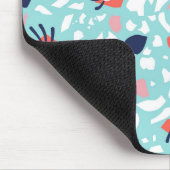 Terrazzo Funny Geometric Muster mit Augen Mousepad (Ecke)