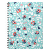 Terrazzo Funny Geometric Muster mit Augen Notizblock (Vorderseite)