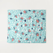 Terrazzo Funny Geometric Muster mit Augen Wandteppich (Vorderseite (Horizontal))