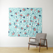 Terrazzo Funny Geometric Muster mit Augen Wandteppich (Beispiel (Horizontal))
