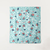 Terrazzo Funny Geometric Muster mit Augen Wandteppich (Vorderseite)
