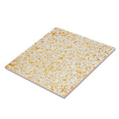 Terrazzo Gelb Orange Weißer Minimal Moderner Stein Fliese (Seite)