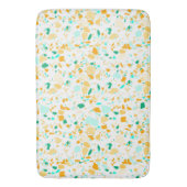 Terrazzo gemusterte Badematte grün und gold (Vorderseite Vertikal)