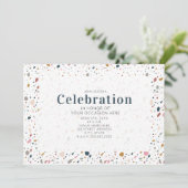 Terrazzo Generic Celebration Party Einladung (Stehend Vorderseite)