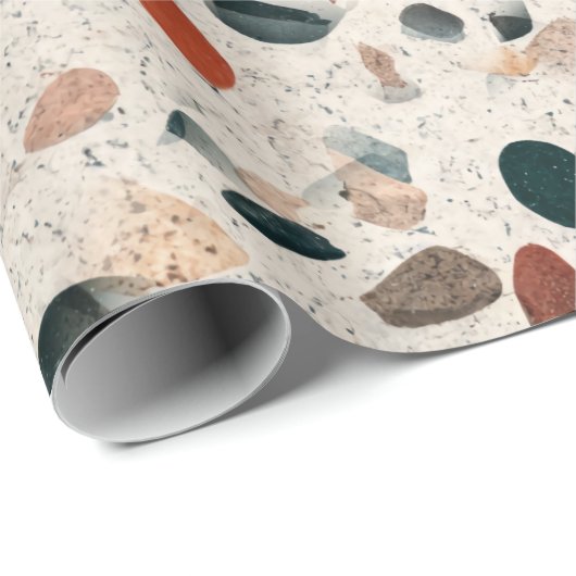 Terrazzo Geschenkpapier (Rolleneckpunkt)