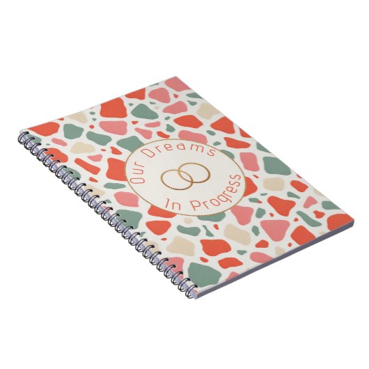 Terrazzo & Gold Wedding | Modern & Fun Celebration Notizblock (Rechte Seite)