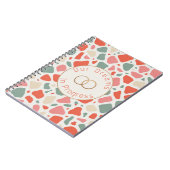 Terrazzo & Gold Wedding | Modern & Fun Celebration Notizblock (Linke Seite)