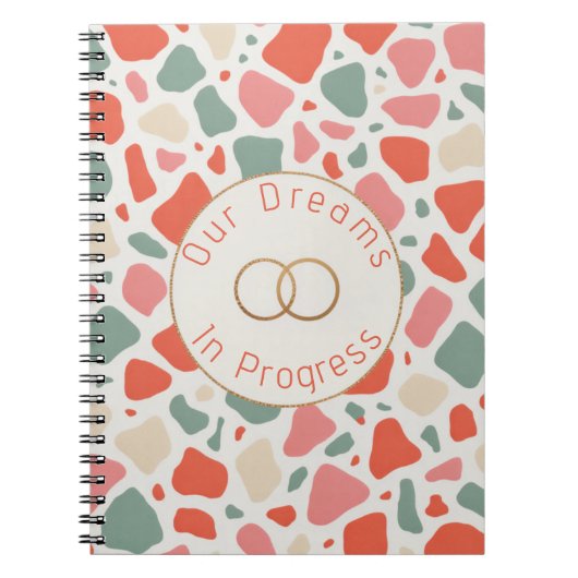 Terrazzo & Gold Wedding | Modern & Fun Celebration Notizblock (Vorderseite)