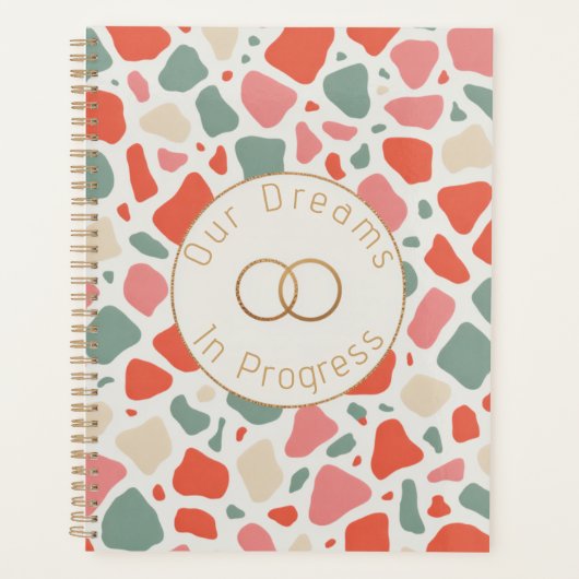 Terrazzo & Gold Wedding | Modern & Fun Celebration Planer (Vorderseite)