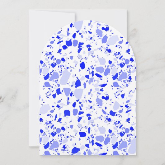 Terrazzo Handgezeichnetes Bar Bat Mitzvah Arch Einladung (Rückseite)