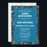 Terrazzo Handgezeichnetes Bar Bat Mitzvah Einladung<br><div class="desc">Perfekte Karte, um eine Fledermausmitzvah, Bar mitzvah oder andere jüdische Feier anzukündigen! Handgefertigte Terrazzo Muster für Sie auf der Vorder- und Rückseite! Vollständig anpassbar! Klicken Sie auf "Personalisieren" oben, um den Text zu bearbeiten. Klicken Sie auf "Bearbeiten mit dem Design-Tool", um die Schriftart, Farben und Platzierungen anzupassen und das Design...</div>