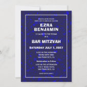 Terrazzo Handgezeichnetes Bar Bat Mitzvah Einladung (Vorderseite)