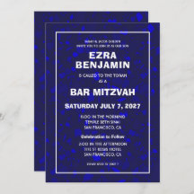 Terrazzo Handgezeichnetes Bar Bat Mitzvah