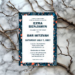 Terrazzo Handgezeichnetes Bar Bat Mitzvah Einladung<br><div class="desc">Perfekte Karte, um eine Fledermausmitzvah, Bar mitzvah oder andere jüdische Feier anzukündigen! Handgefertigte Terrazzo Muster für Sie auf der Vorder- und Rückseite! Vollständig anpassbar! Klicken Sie auf "Personalisieren" oben, um den Text zu bearbeiten. Klicken Sie auf "Bearbeiten mit dem Design-Tool", um die Schriftart, Farben und Platzierungen anzupassen und das Design...</div>