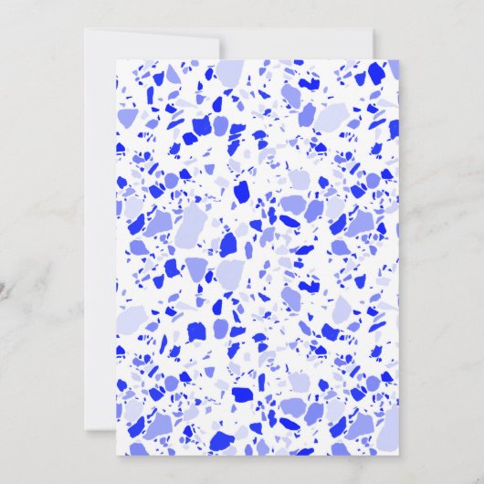 Terrazzo Handgezeichnetes Bar Bat Mitzvah Einladung (Rückseite)