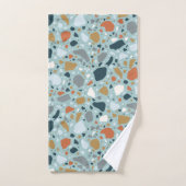 Terrazzo in Blau Badhandtuch Set (Handtuch)