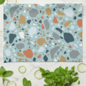 Terrazzo in Blau Geschirrtuch (Gefaltet)