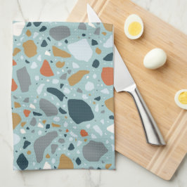 Terrazzo in Blau Geschirrtuch