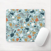 Terrazzo in Blau Mousepad (Mit Mouse)