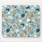 Terrazzo in Blau Mousepad (Vorne)