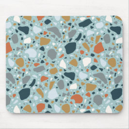 Terrazzo in Blau Mousepad
