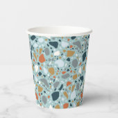 Terrazzo in Blau Pappbecher (Rückseite)