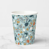 Terrazzo in Blau Pappbecher (Links)