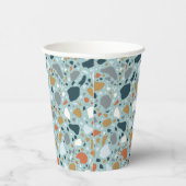 Terrazzo in Blau Pappbecher (Rechts)