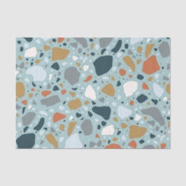 Terrazzo in Blau Seidenpapier