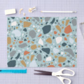 Terrazzo in Blau Seidenpapier (Handwerk)