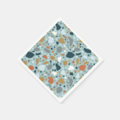 Terrazzo in Blau Serviette (Ecke)