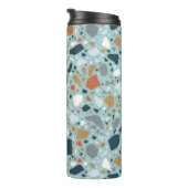 Terrazzo in Blau Thermosbecher (Nach rechts gedreht)