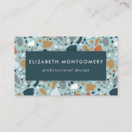 Terrazzo in Blau Visitenkarte