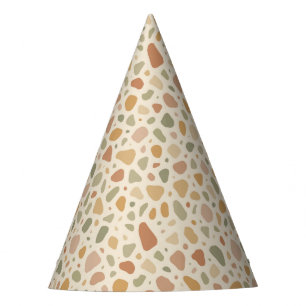 Terrazzo Inspiriert Musterpapier Party Hat Partyhütchen