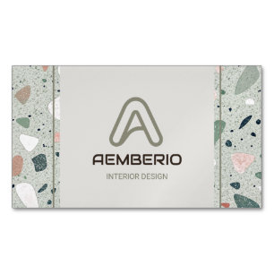 Terrazzo Interior Design Magnetische Visitenkarte