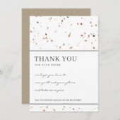 TERRAZZO KERAMIK PATTERN CORPORATE Business LOGO Dankeskarte (Vorne/Hinten)