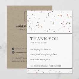 TERRAZZO KERAMIK PATTERN CORPORATE Business LOGO Dankeskarte