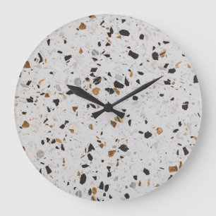 Terrazzo-Konzert: Vintage-Abstraktdesign Große Wanduhr