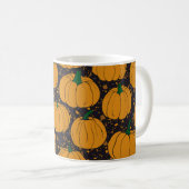 Terrazzo Kürbis, Herbst Vintage Muster. Kaffeetasse (VorderseiteRechts)