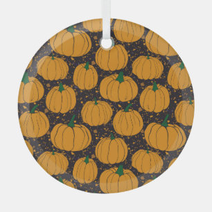 Terrazzo Kürbis, Herbst Vintage Muster. Ornament Aus Glas