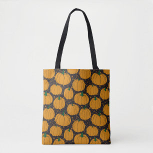 Terrazzo Kürbis, Herbst Vintage Muster. Tasche