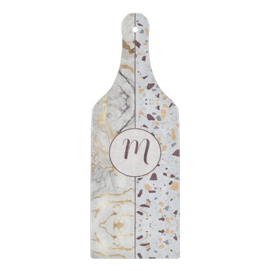 Terrazzo-Marble Custom Initial Schneidebrett (Vorderseite)