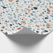 Terrazzo Marmor nahtlos handgefertigtes Muster Geschenkpapier (Ecke)