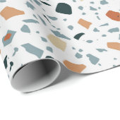 Terrazzo Marmor nahtlos handgefertigtes Muster Geschenkpapier (Rolleneckpunkt)