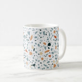 Terrazzo Marmor nahtlos handgefertigtes Muster Kaffeetasse (VorderseiteRechts)